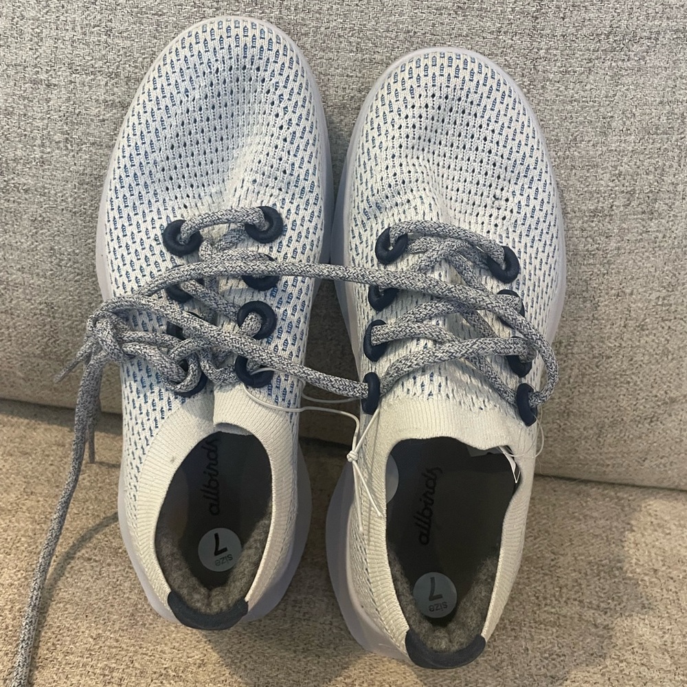 Allbirds Womens Tree‎ Dasher Running Sneakers Shoes Low Top Lace Up White 7
